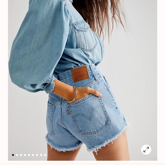 NWOT Levi's High Rise Denim Shorts - Picture 3 of 5